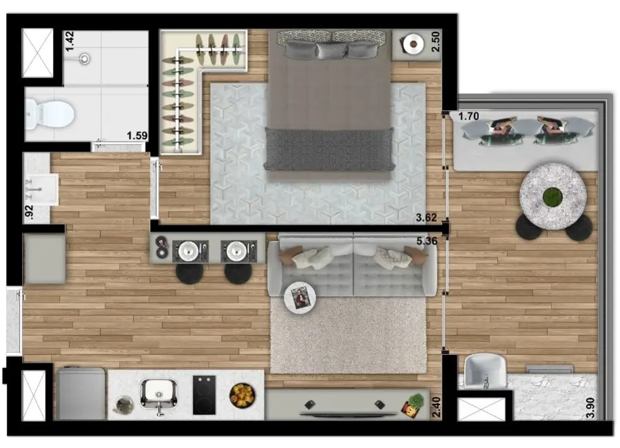 Foto 3 de Apartamento com 1 quarto à venda, 38m2 em Vila Mariana, São Paulo - SP