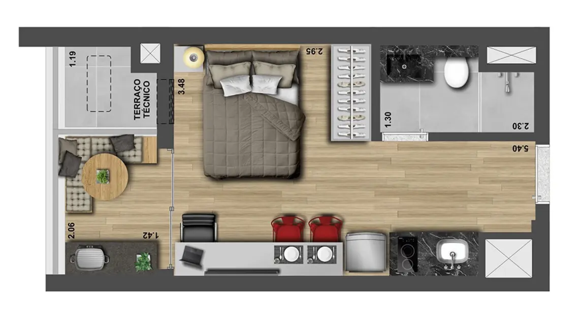 Foto 3 de Apartamento com 3 quartos à venda, 98m2 em Pinheiros, São Paulo - SP