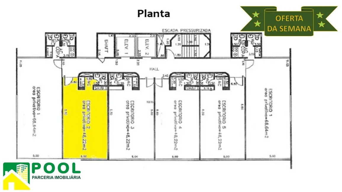 Sala Comercial para alugar, 49m2 em Cidade Monções, São Paulo - SP - imagem 3 Foto 3 de Sala Comercial para alugar, 49m2 em Cidade Monções, São Paulo - SP