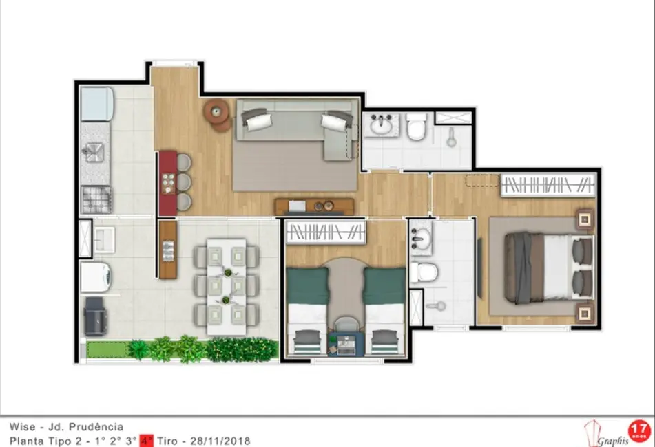 Foto 1 de Apartamento com 2 quartos à venda, 58m2 em Jardim Prudência, São Paulo - SP