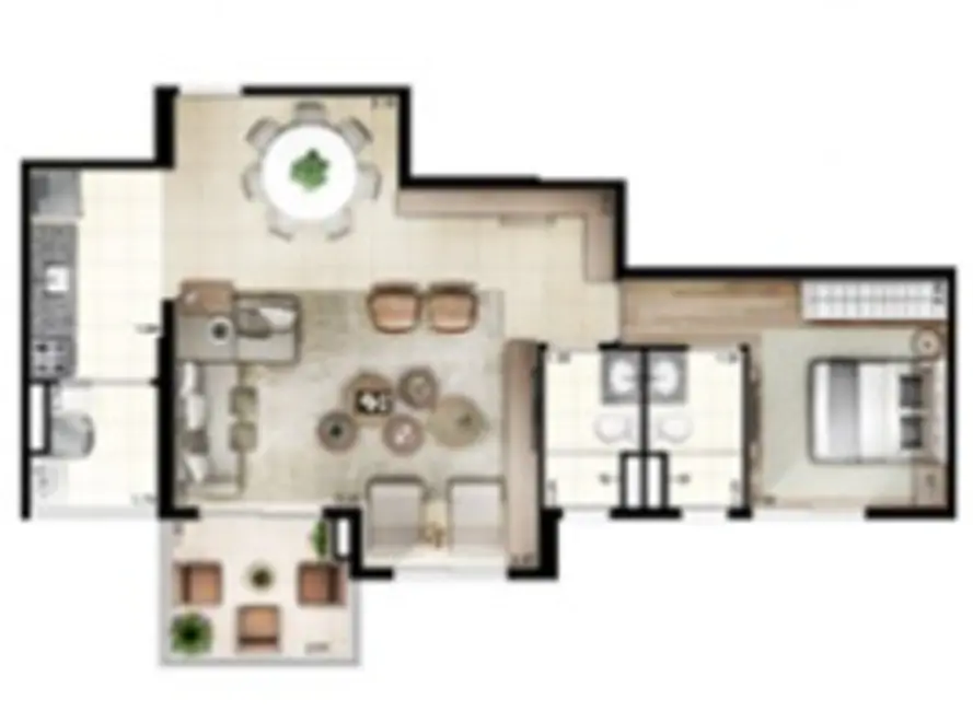 Foto 2 de Apartamento com 2 quartos à venda, 69m2 em Jardim Caboré, São Paulo - SP