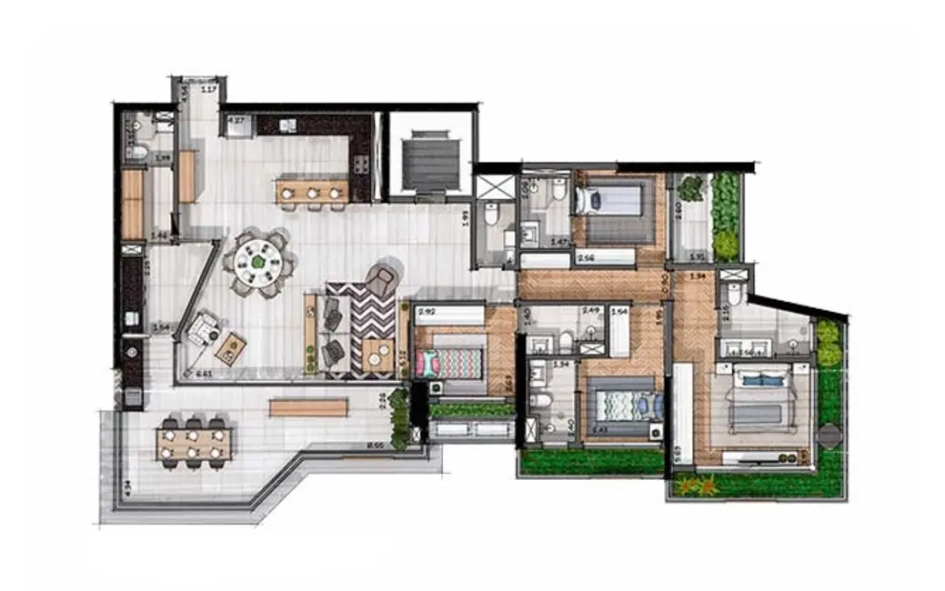 Foto 1 de Apartamento com 4 quartos à venda, 198m2 em Jardim das Acácias, São Paulo - SP