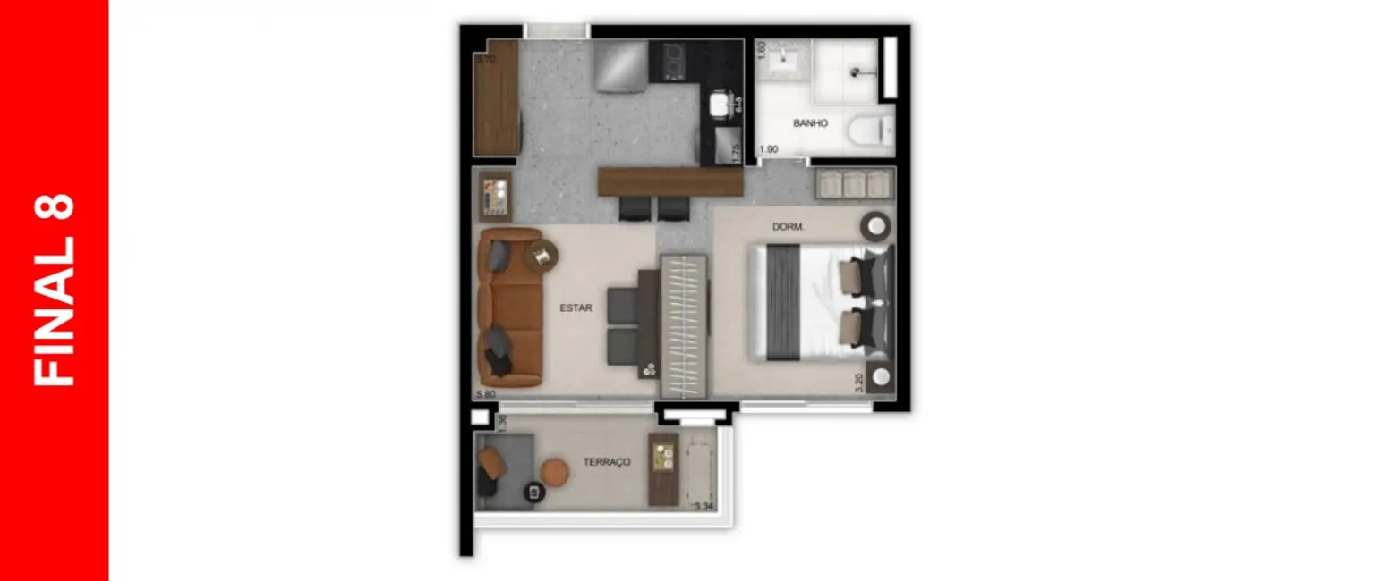 Foto 1 de Apartamento com 1 quarto à venda, 38m2 em Jardim Paulista, São Paulo - SP