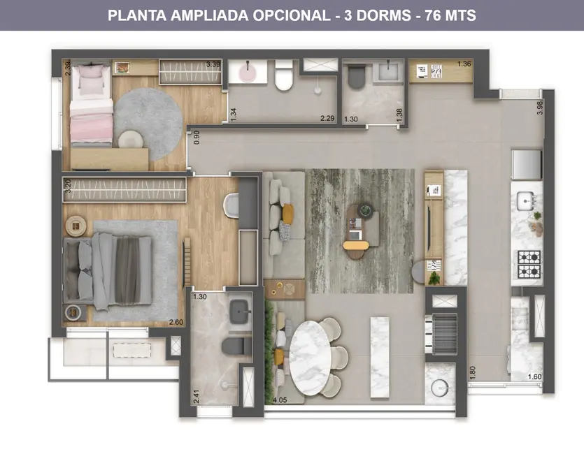 Foto 2 de Apartamento com 3 quartos à venda, 76m2 em Vila Clementino, São Paulo - SP