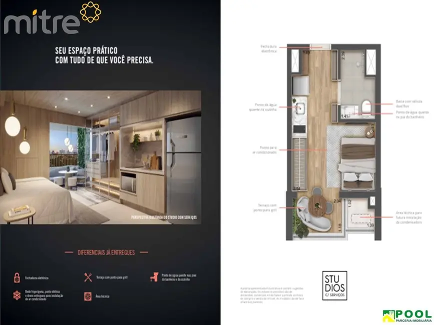 Foto 2 de Apartamento com 1 quarto à venda, 26m2 em Vila Clementino, São Paulo - SP