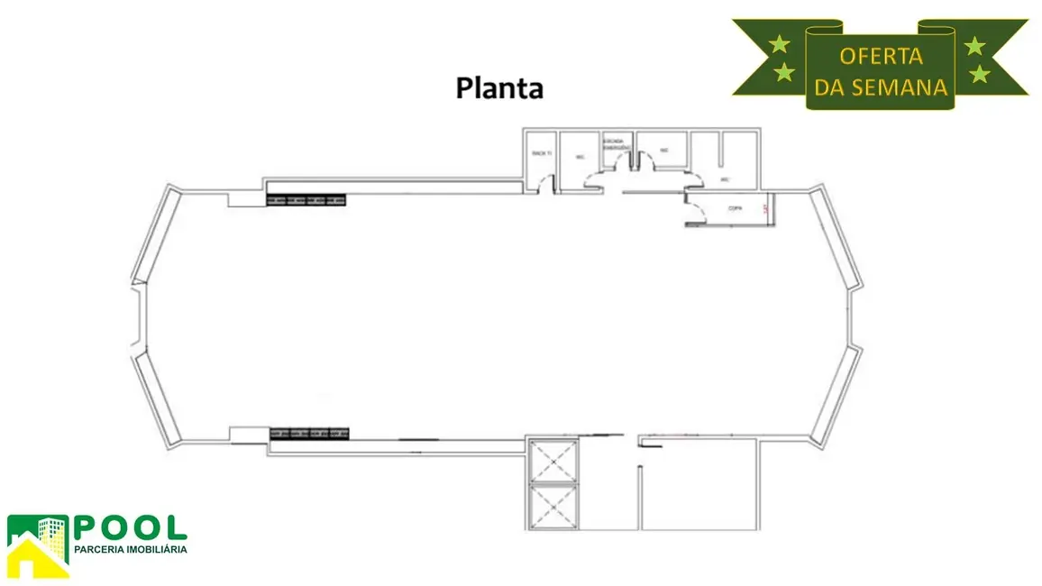 Sala Comercial para alugar, 319m2 em Cidade Monções, São Paulo - SP - imagem 3 Foto 3 de Sala Comercial para alugar, 319m2 em Cidade Monções, São Paulo - SP