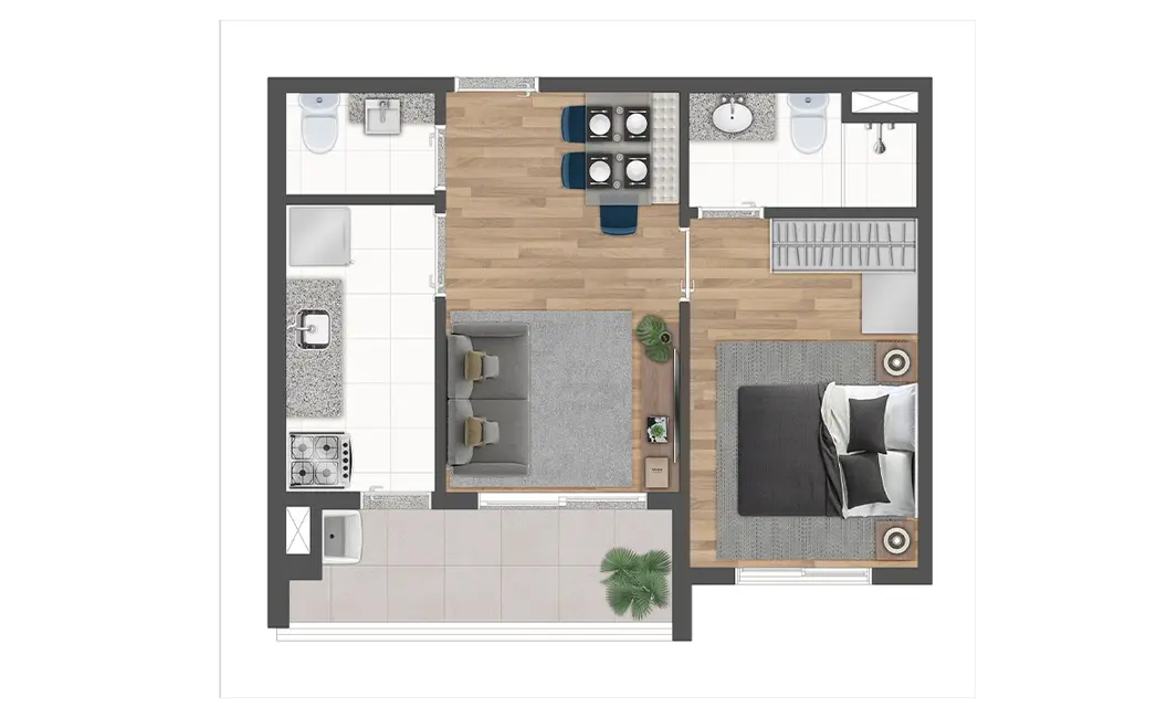 Apartamento com 1 quarto à venda, 41m2 em Indianópolis, São Paulo - SP - imagem 3 Foto 3 de Apartamento com 1 quarto à venda, 41m2 em Indianópolis, São Paulo - SP