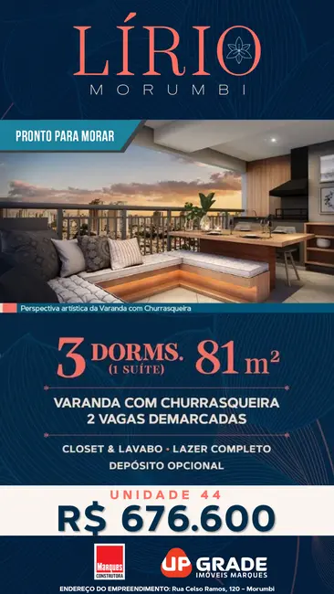 Foto 1 de Apartamento com 3 quartos à venda, 81m2 em Vila Andrade, São Paulo - SP