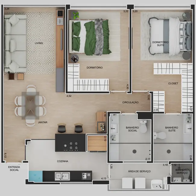 Apartamento com 2 quartos à venda, 97m2 em Higienópolis, São Paulo - SP - imagem 3 Foto 3 de Apartamento com 2 quartos à venda, 97m2 em Higienópolis, São Paulo - SP