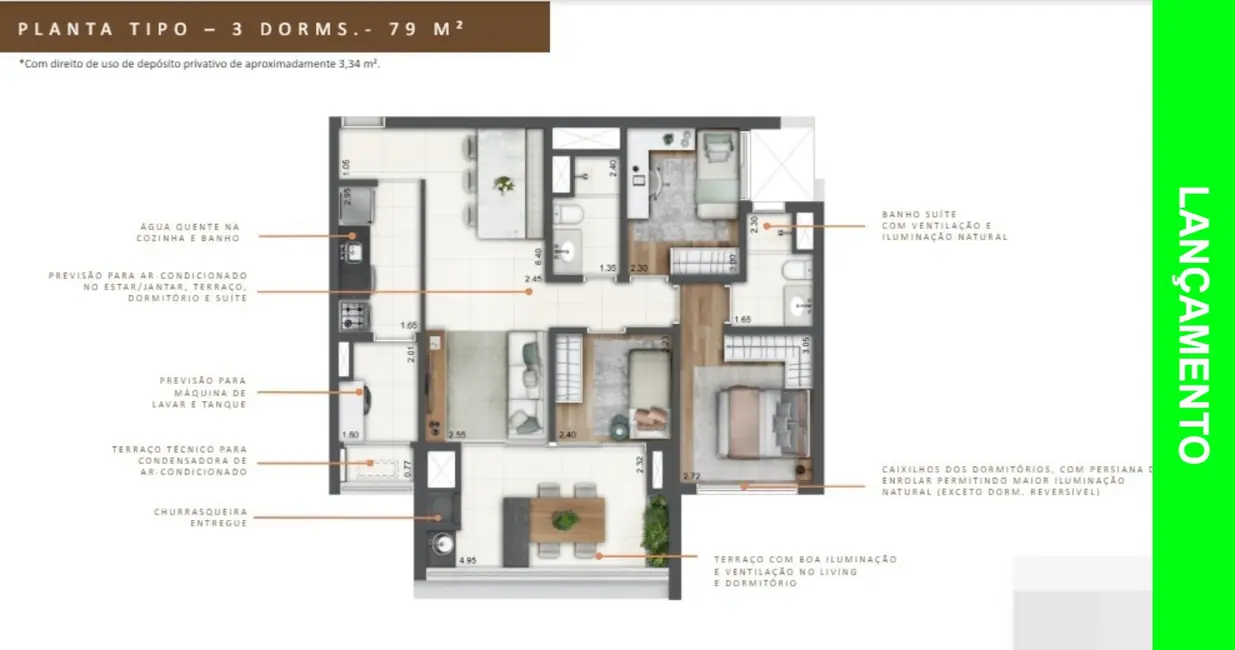 Foto 1 de Apartamento com 3 quartos à venda, 79m2 em Vila Clementino, São Paulo - SP