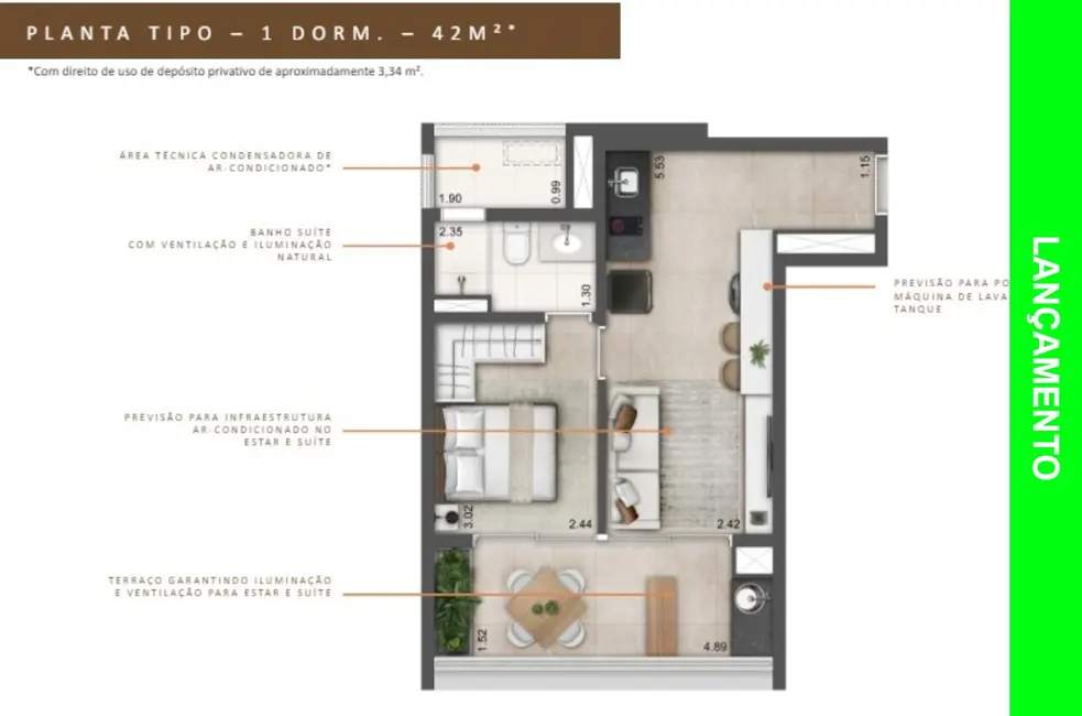 Foto 1 de Apartamento com 1 quarto à venda, 42m2 em Vila Clementino, São Paulo - SP