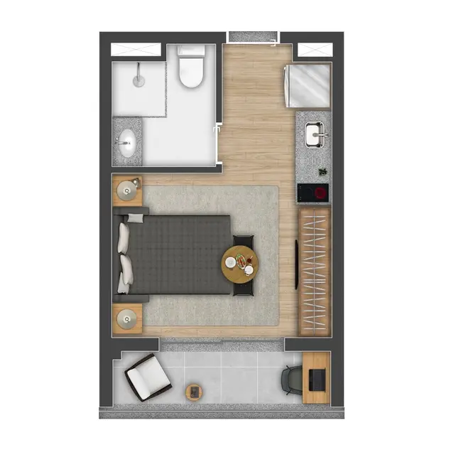 Apartamento com 1 quarto à venda, 25m2 em Vila Cordeiro, São Paulo - SP - imagem 3 Foto 3 de Apartamento com 1 quarto à venda, 25m2 em Vila Cordeiro, São Paulo - SP