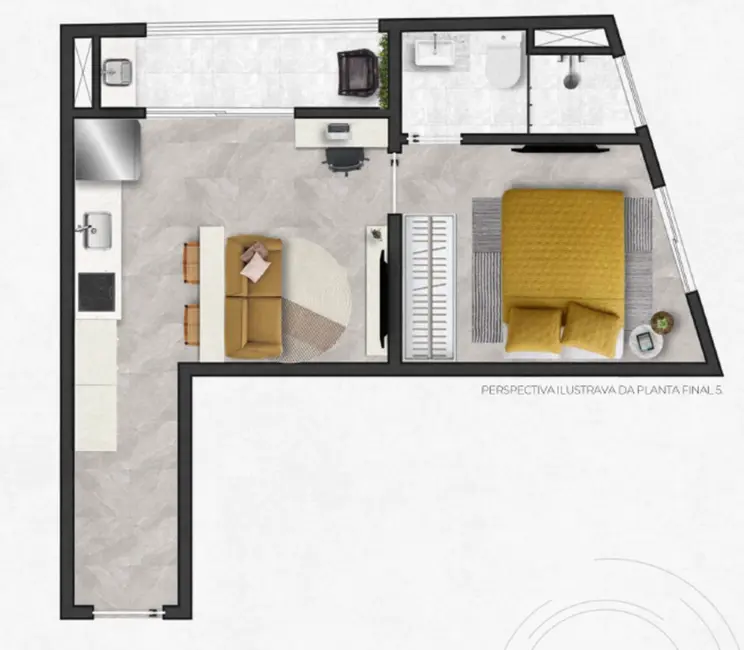 Apartamento com 2 quartos à venda, 42m2 em Bela Vista, São Paulo - SP - imagem 5 Foto 5 de Apartamento com 2 quartos à venda, 42m2 em Bela Vista, São Paulo - SP