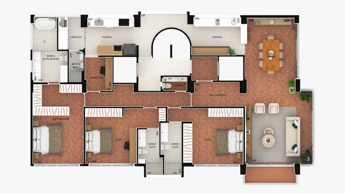 Foto 3 de Apartamento com 3 quartos à venda, 211m2 em Higienópolis, São Paulo - SP