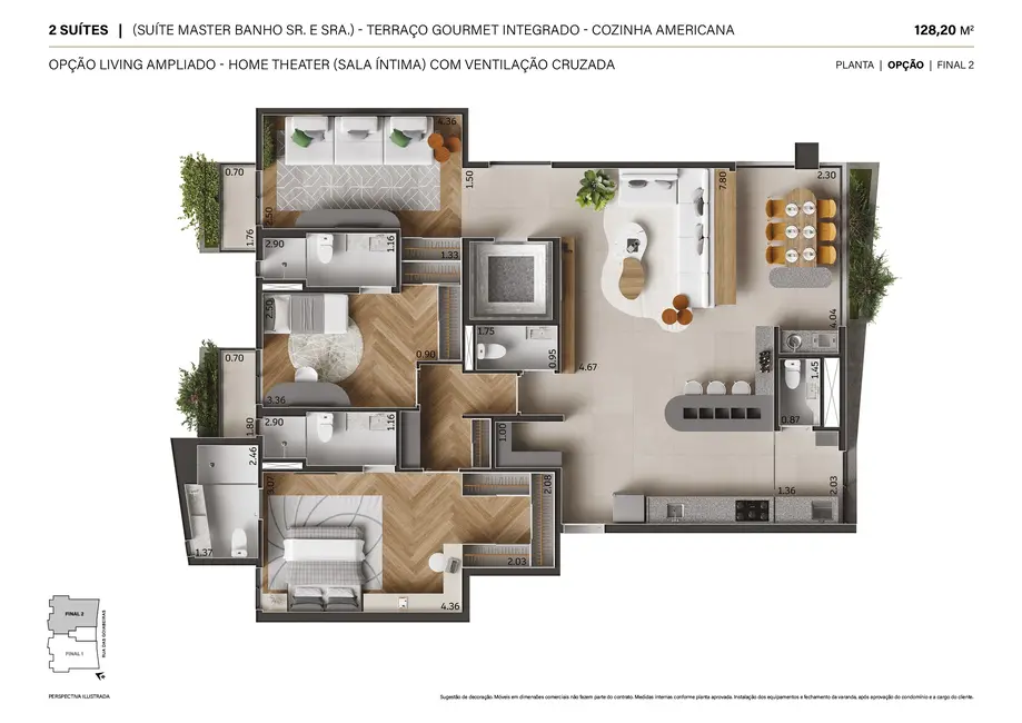 Apartamento com 3 quartos à venda, 128m2 em Jardim, Santo Andre - SP - imagem 6 Foto 6 de Apartamento com 3 quartos à venda, 128m2 em Jardim, Santo Andre - SP