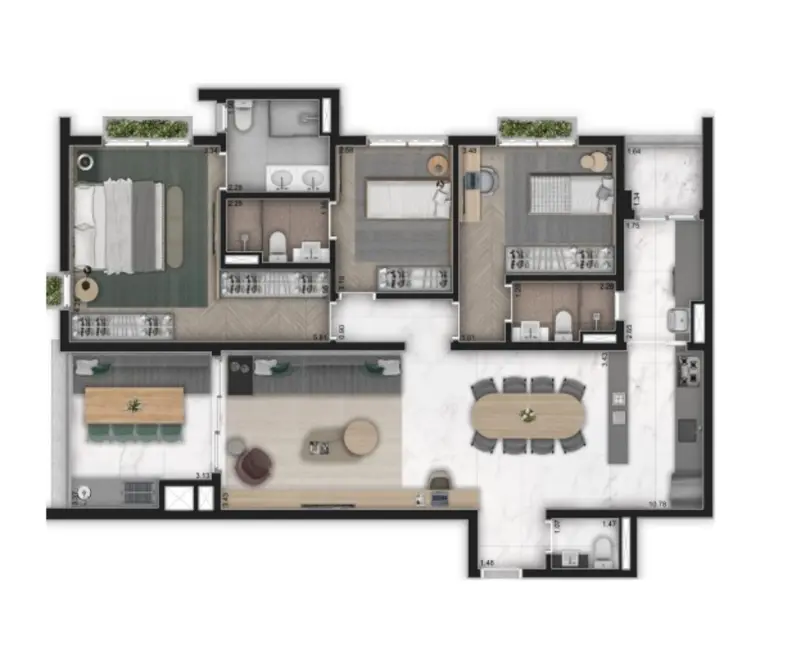 Apartamento com 3 quartos à venda, 129m2 em Ibirapuera, São Paulo - SP - imagem 2 Foto 2 de Apartamento com 3 quartos à venda, 129m2 em Ibirapuera, São Paulo - SP