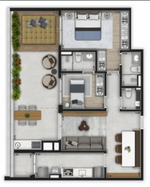 Foto 5 de Apartamento com 2 quartos à venda, 107m2 em Ibirapuera, São Paulo - SP