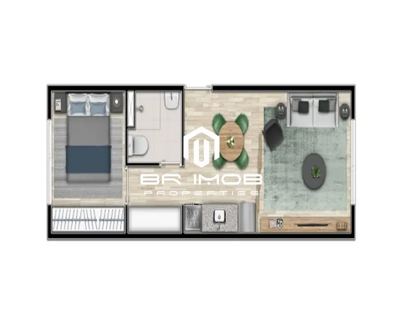 Apartamento com 1 quarto à venda, 33m2 em Bela Vista, São Paulo - SP - imagem 6 Foto 6 de Apartamento com 1 quarto à venda, 33m2 em Bela Vista, São Paulo - SP