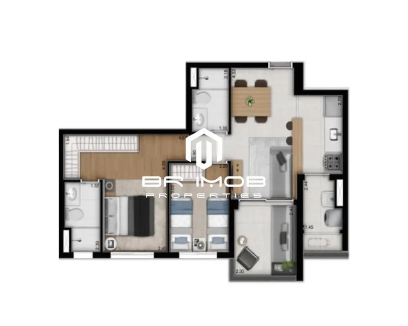 Foto 2 de Apartamento com 2 quartos à venda, 64m2 em Vila Monte Alegre, São Paulo - SP