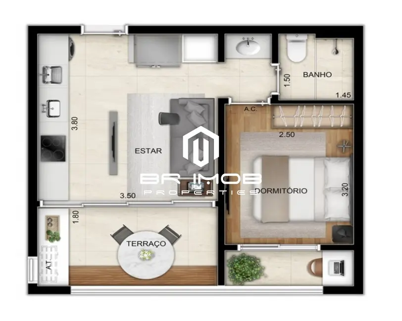 Foto 2 de Apartamento com 1 quarto à venda, 39m2 em Vila Mariana, São Paulo - SP