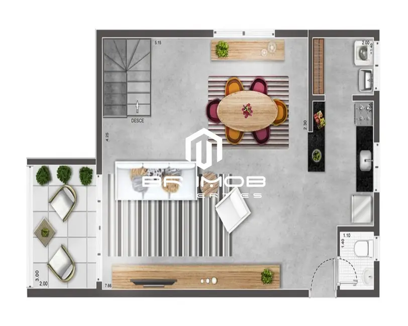 Foto 3 de Apartamento com 2 quartos à venda, 96m2 em Jardim Guedala, São Paulo - SP