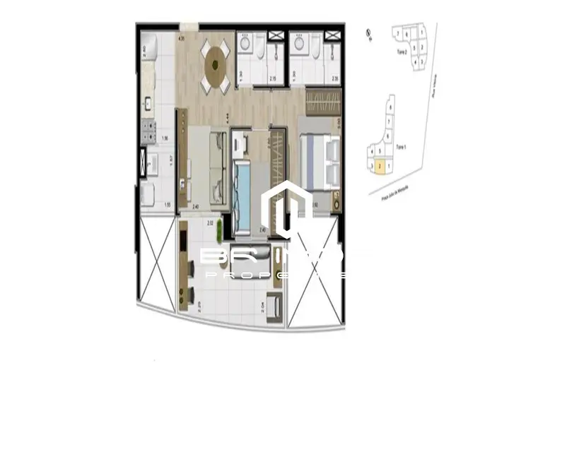 Apartamento com 2 quartos à venda, 60m2 em Centro, São Paulo - SP - imagem 4 Foto 4 de Apartamento com 2 quartos à venda, 60m2 em Centro, São Paulo - SP