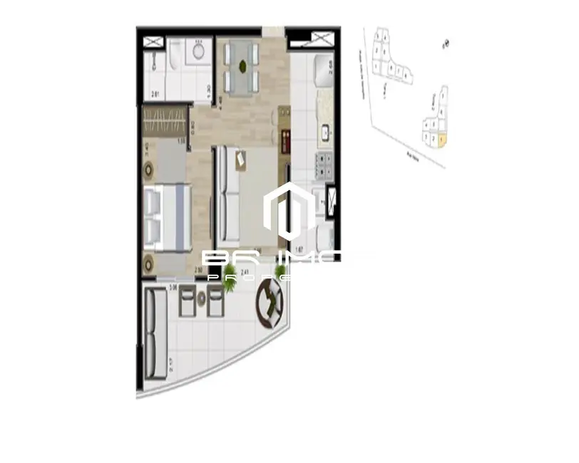 Apartamento com 1 quarto à venda, 50m2 em Centro, São Paulo - SP - imagem 4 Foto 4 de Apartamento com 1 quarto à venda, 50m2 em Centro, São Paulo - SP