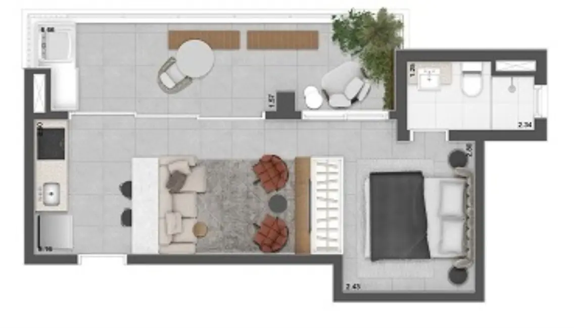 Foto 7 de Apartamento com 2 quartos à venda, 65m2 em São Paulo - SP