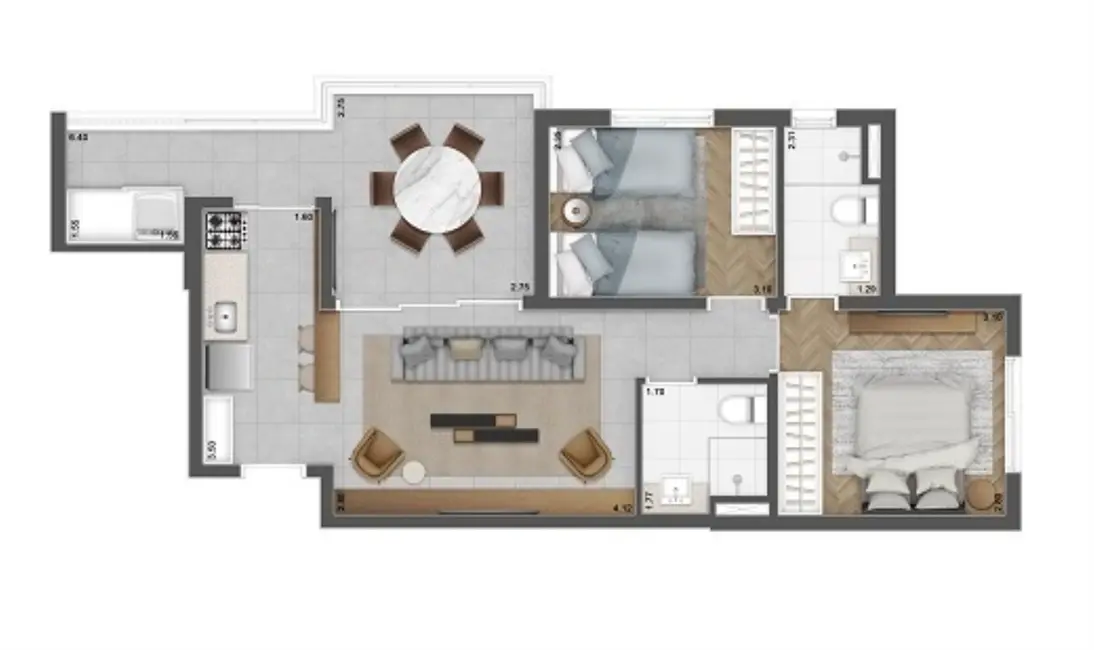 Foto 8 de Apartamento com 2 quartos à venda, 65m2 em São Paulo - SP