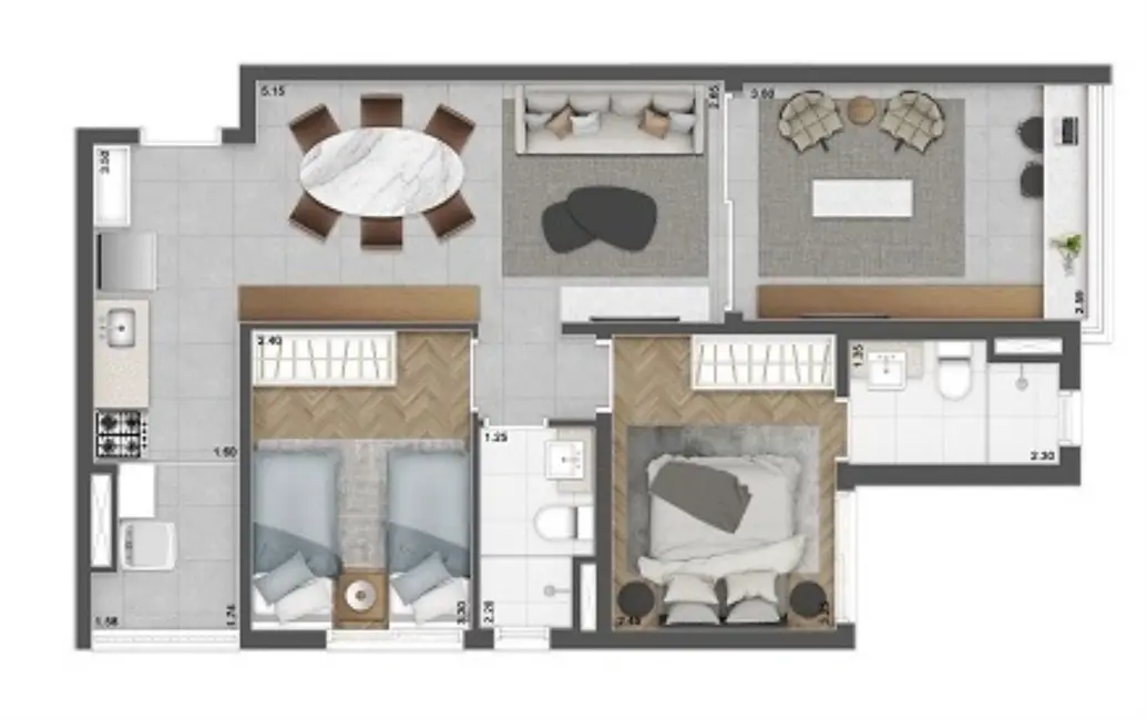 Foto 9 de Apartamento com 2 quartos à venda, 65m2 em São Paulo - SP