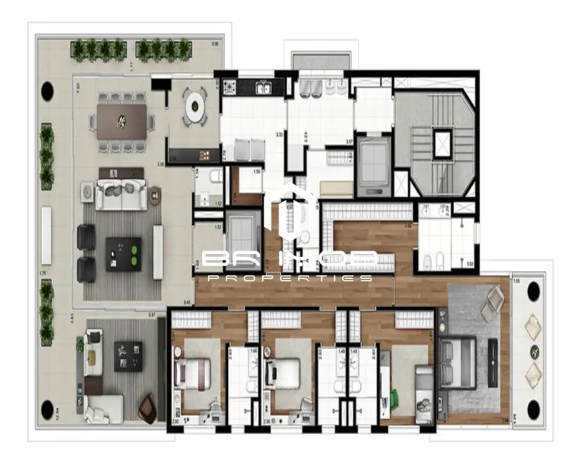 Apartamento com 4 quartos à venda, 294m2 em Ibirapuera, São Paulo - SP - imagem 4 Foto 4 de Apartamento com 4 quartos à venda, 294m2 em Ibirapuera, São Paulo - SP