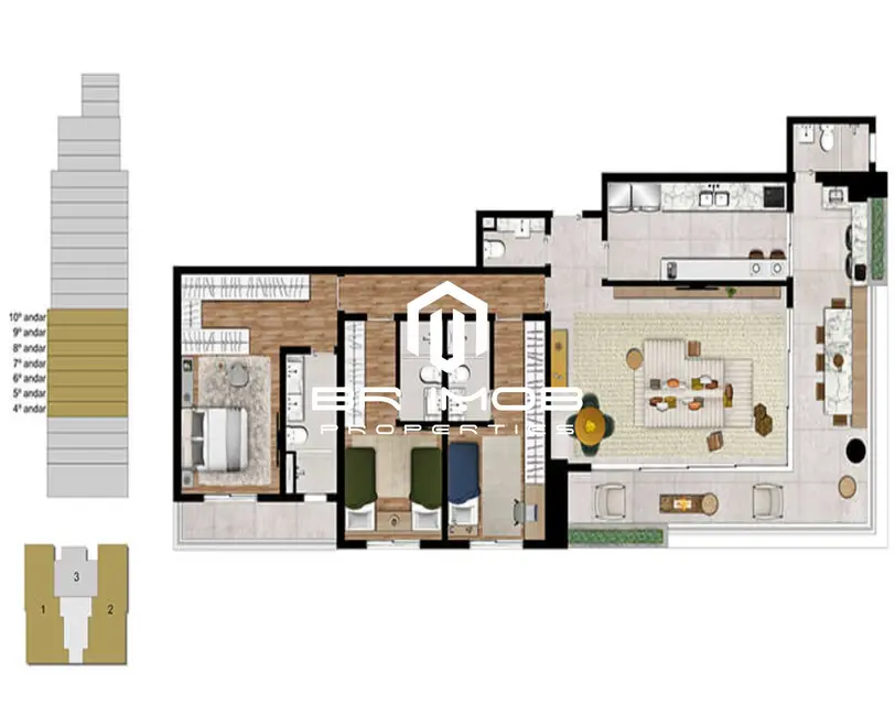 Foto 4 de Apartamento com 3 quartos à venda, 157m2 em Pinheiros, São Paulo - SP