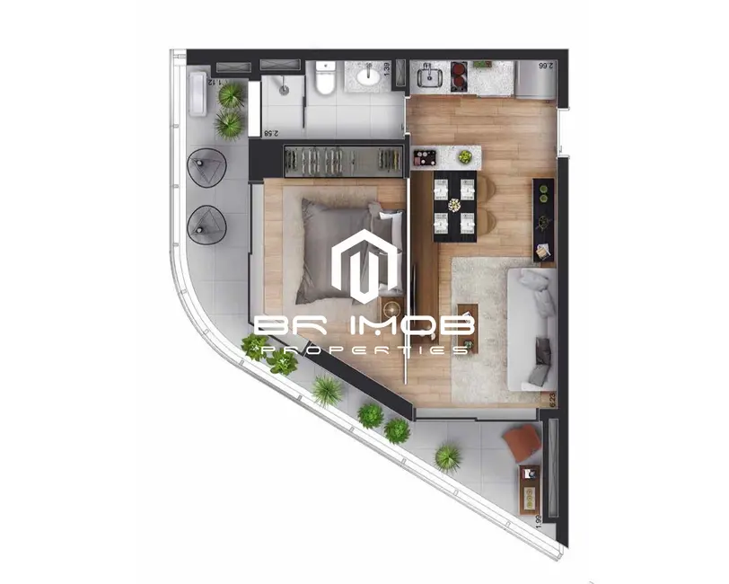 Foto 6 de Apartamento com 1 quarto à venda, 48m2 em Pinheiros, São Paulo - SP