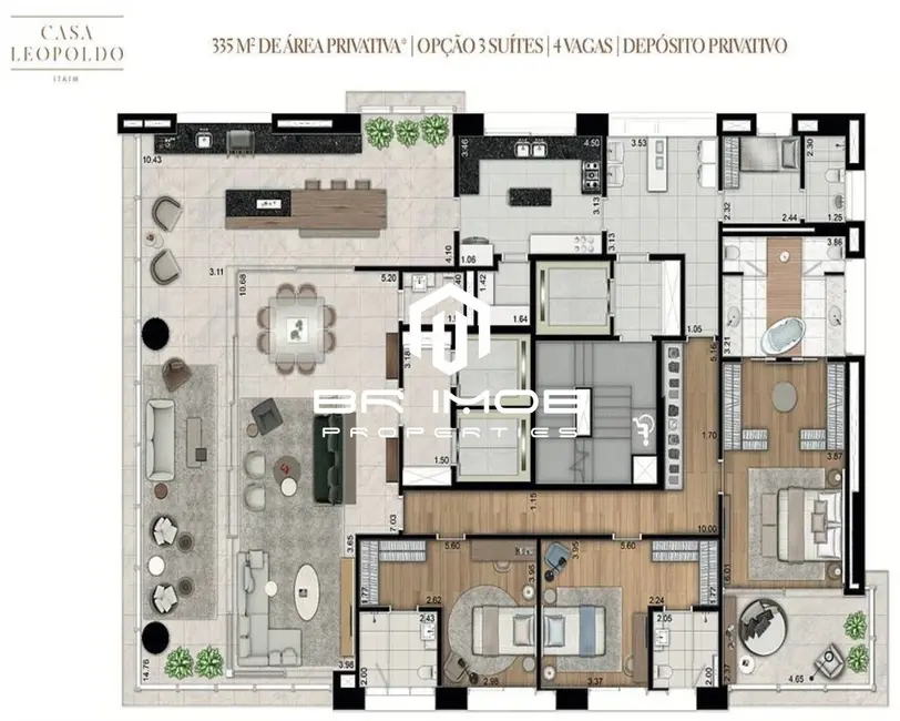 Foto 9 de Apartamento com 4 quartos à venda, 335m2 em Itaim Bibi, São Paulo - SP