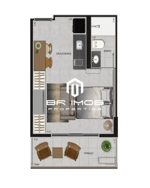 Foto 6 de Apartamento com 1 quarto à venda, 28m2 em República, São Paulo - SP