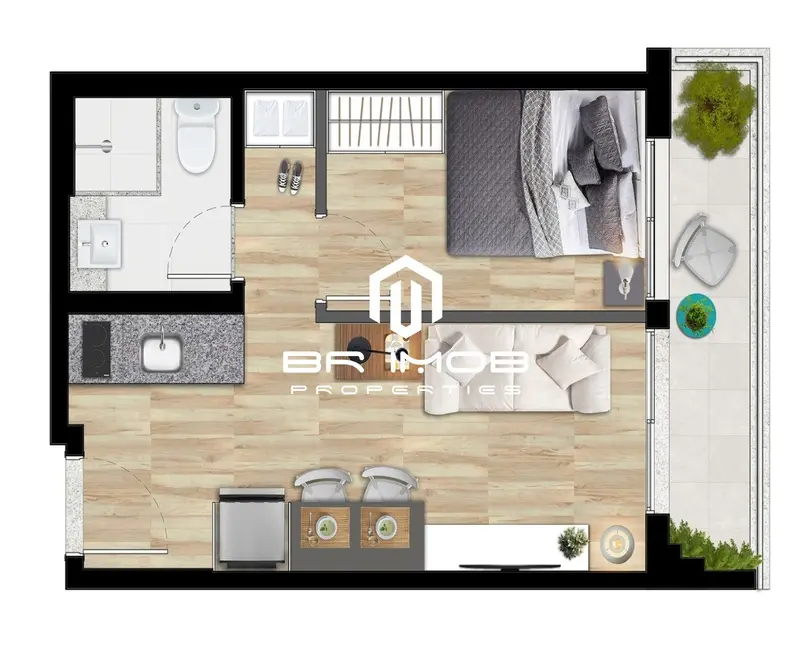 Apartamento com 1 quarto à venda, 30m2 em Centro, São Paulo - SP - imagem 4 Foto 4 de Apartamento com 1 quarto à venda, 30m2 em Centro, São Paulo - SP