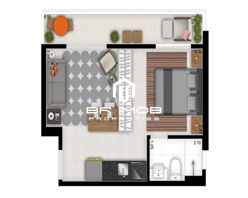 Apartamento com 1 quarto à venda, 30m2 em Centro, São Paulo - SP - imagem 6 Foto 6 de Apartamento com 1 quarto à venda, 30m2 em Centro, São Paulo - SP