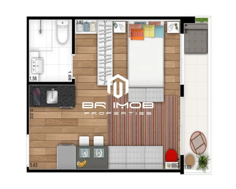 Apartamento com 1 quarto à venda, 30m2 em Centro, São Paulo - SP - imagem 7 Foto 7 de Apartamento com 1 quarto à venda, 30m2 em Centro, São Paulo - SP