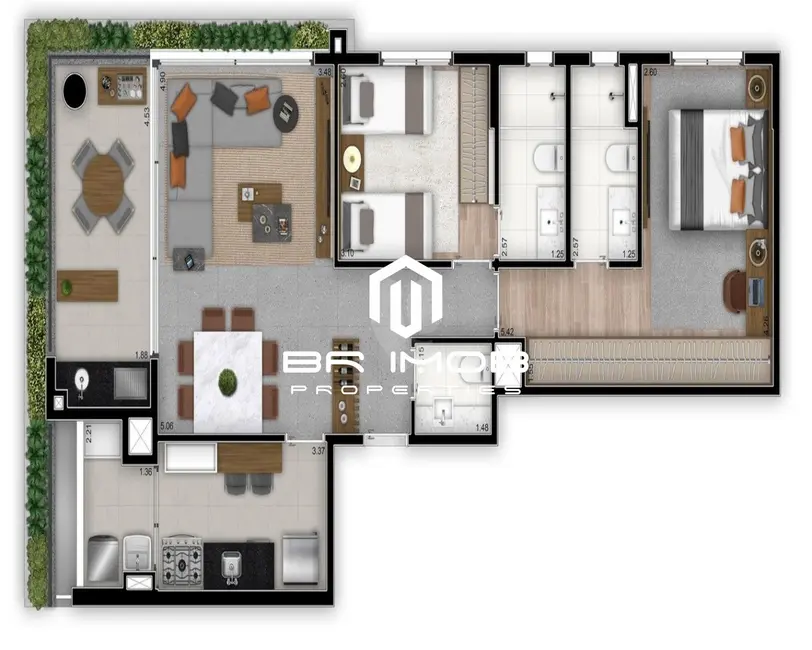 Foto 4 de Apartamento com 2 quartos à venda, 91m2 em São Paulo - SP