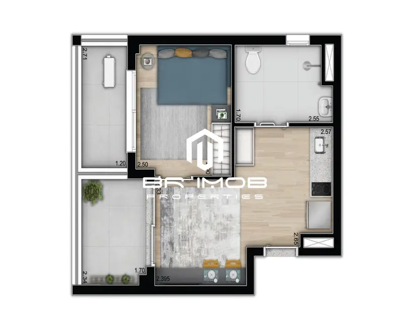 Apartamento com 1 quarto à venda, 36m2 em Consolação, São Paulo - SP - imagem 5 Foto 5 de Apartamento com 1 quarto à venda, 36m2 em Consolação, São Paulo - SP