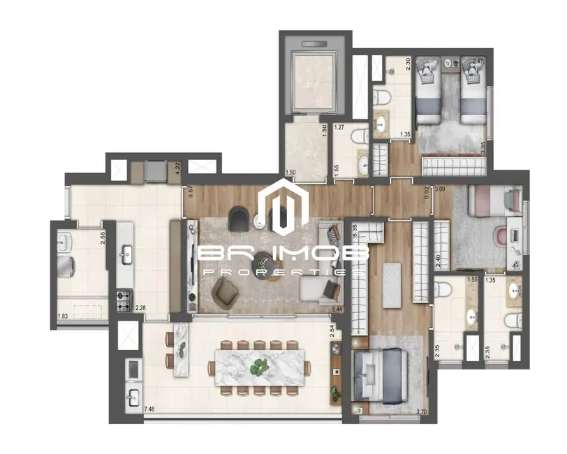 Foto 3 de Apartamento com 3 quartos à venda, 123m2 em São Paulo - SP