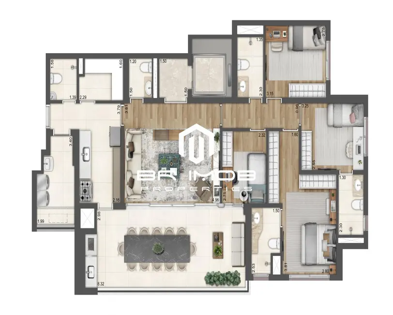 Foto 2 de Apartamento com 4 quartos à venda, 144m2 em São Paulo - SP