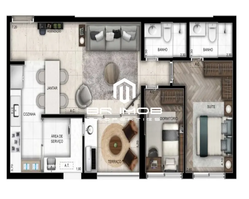 Foto 2 de Apartamento com 2 quartos à venda, 76m2 em Vila Mariana, São Paulo - SP