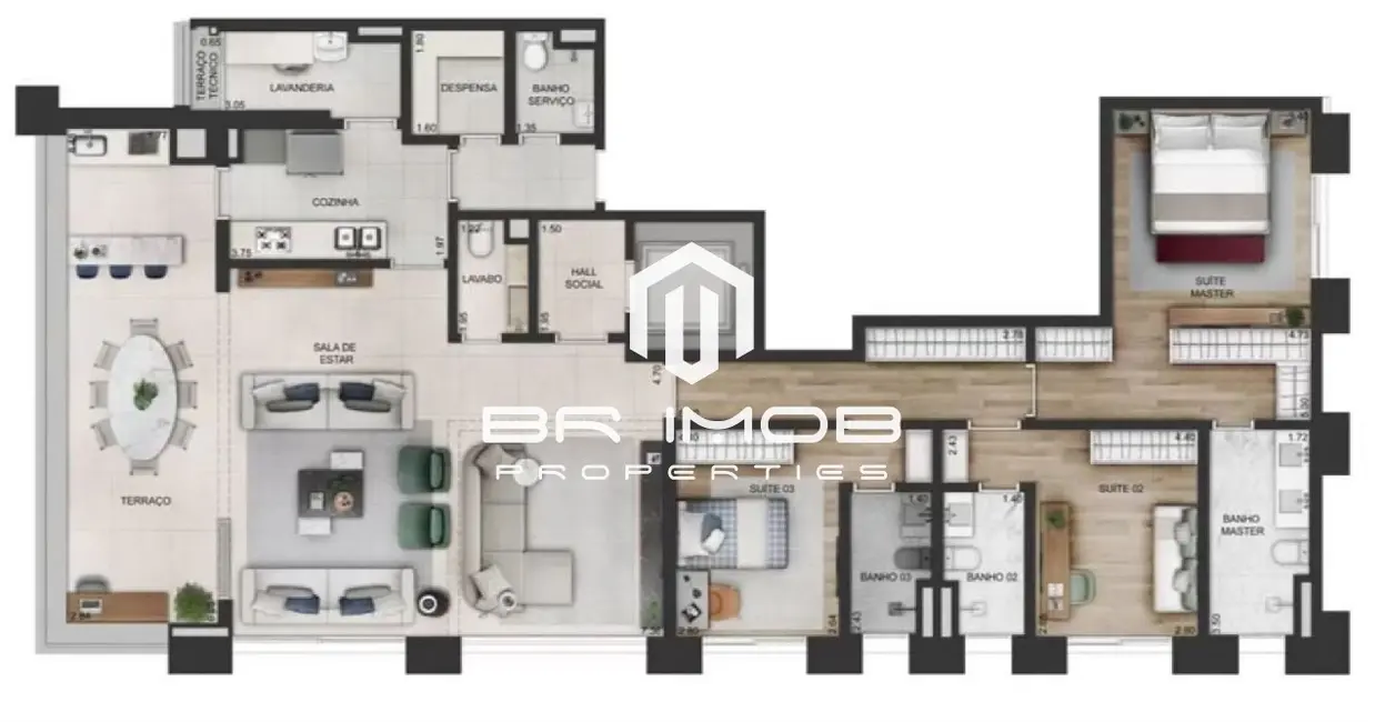 Foto 2 de Apartamento com 3 quartos à venda, 191m2 em Itaim Bibi, São Paulo - SP