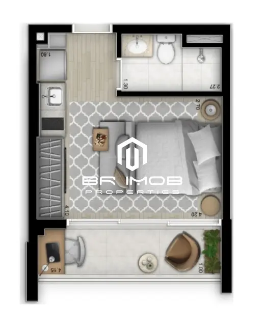 Foto 6 de Apartamento com 1 quarto à venda, 26m2 em Moema, São Paulo - SP