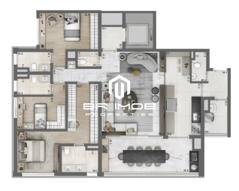 Apartamento com 3 quartos à venda, 149m2 em Moema, São Paulo - SP - imagem 5 Foto 5 de Apartamento com 3 quartos à venda, 149m2 em Moema, São Paulo - SP