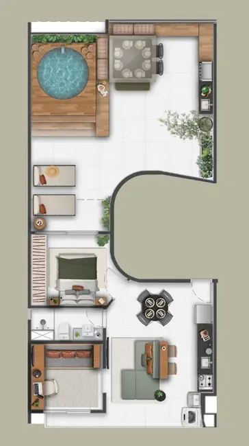 Apartamento com 1 quarto à venda, 47m2 em Vila Mariana, São Paulo - SP - imagem 5 Foto 5 de Apartamento com 1 quarto à venda, 47m2 em Vila Mariana, São Paulo - SP