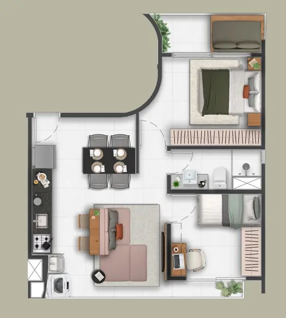 Apartamento com 1 quarto à venda, 47m2 em Vila Mariana, São Paulo - SP - imagem 3 Foto 3 de Apartamento com 1 quarto à venda, 47m2 em Vila Mariana, São Paulo - SP