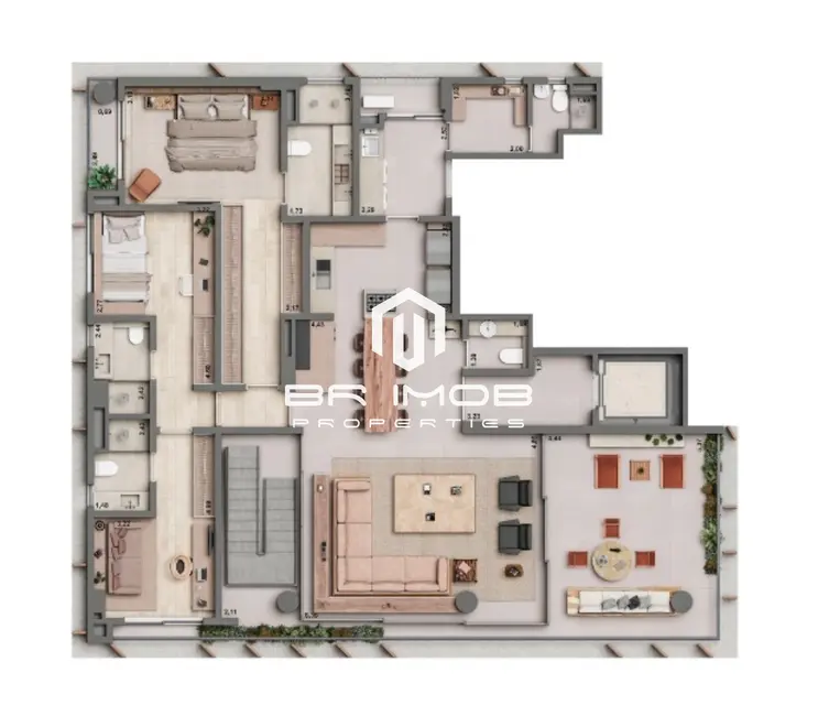 Apartamento com 3 quartos à venda, 313m2 em Itaim Bibi, São Paulo - SP - imagem 3 Foto 3 de Apartamento com 3 quartos à venda, 313m2 em Itaim Bibi, São Paulo - SP