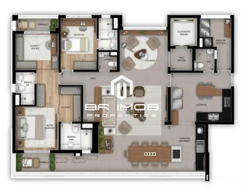 Apartamento com 3 quartos à venda, 160m2 em Vila Nova Conceição, São Paulo - SP - imagem 4 Foto 4 de Apartamento com 3 quartos à venda, 160m2 em Vila Nova Conceição, São Paulo - SP